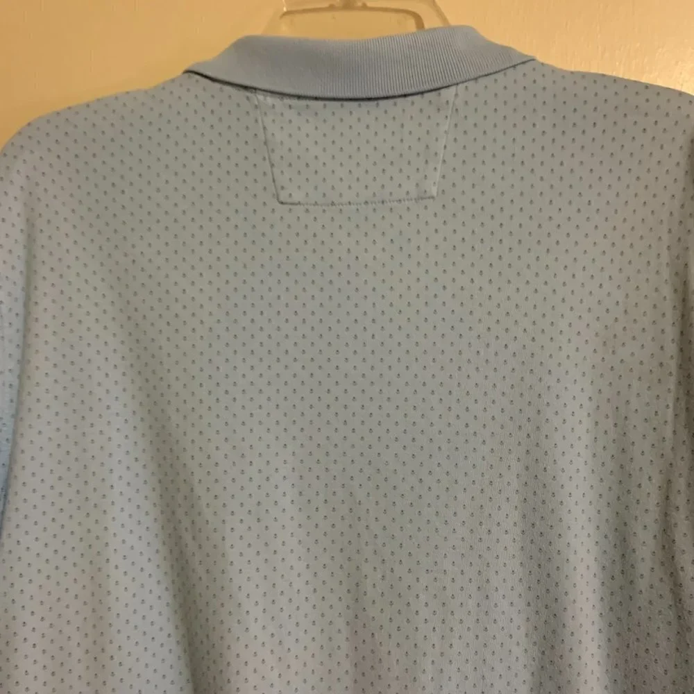 Banana Republic Microprint Cerulean Blue Short Sleeve Dress Polo. Size XL